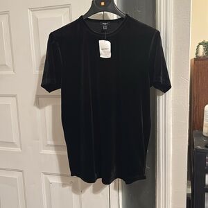Brand new never worn velvet black men’s shirt medium